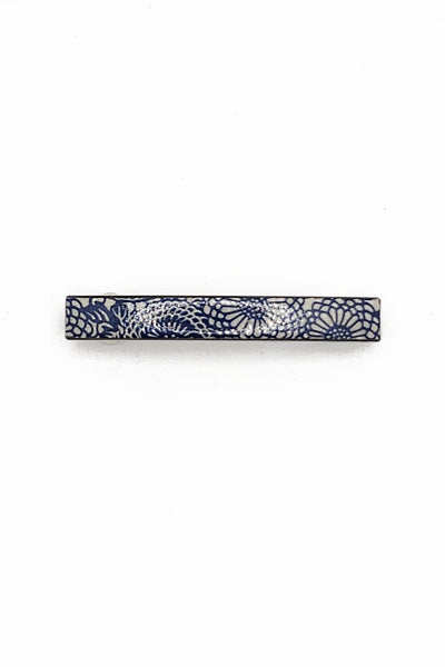 Barrette mince WAKA Porcelaine - Fleurs d'Ascenseurs