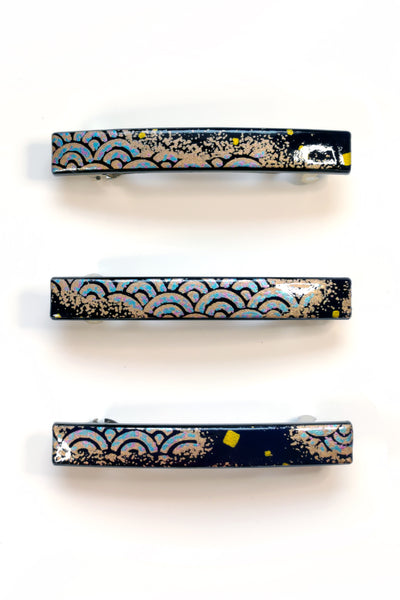 Barrette mince WAKA Vague disco - Fleurs d'Ascenseurs