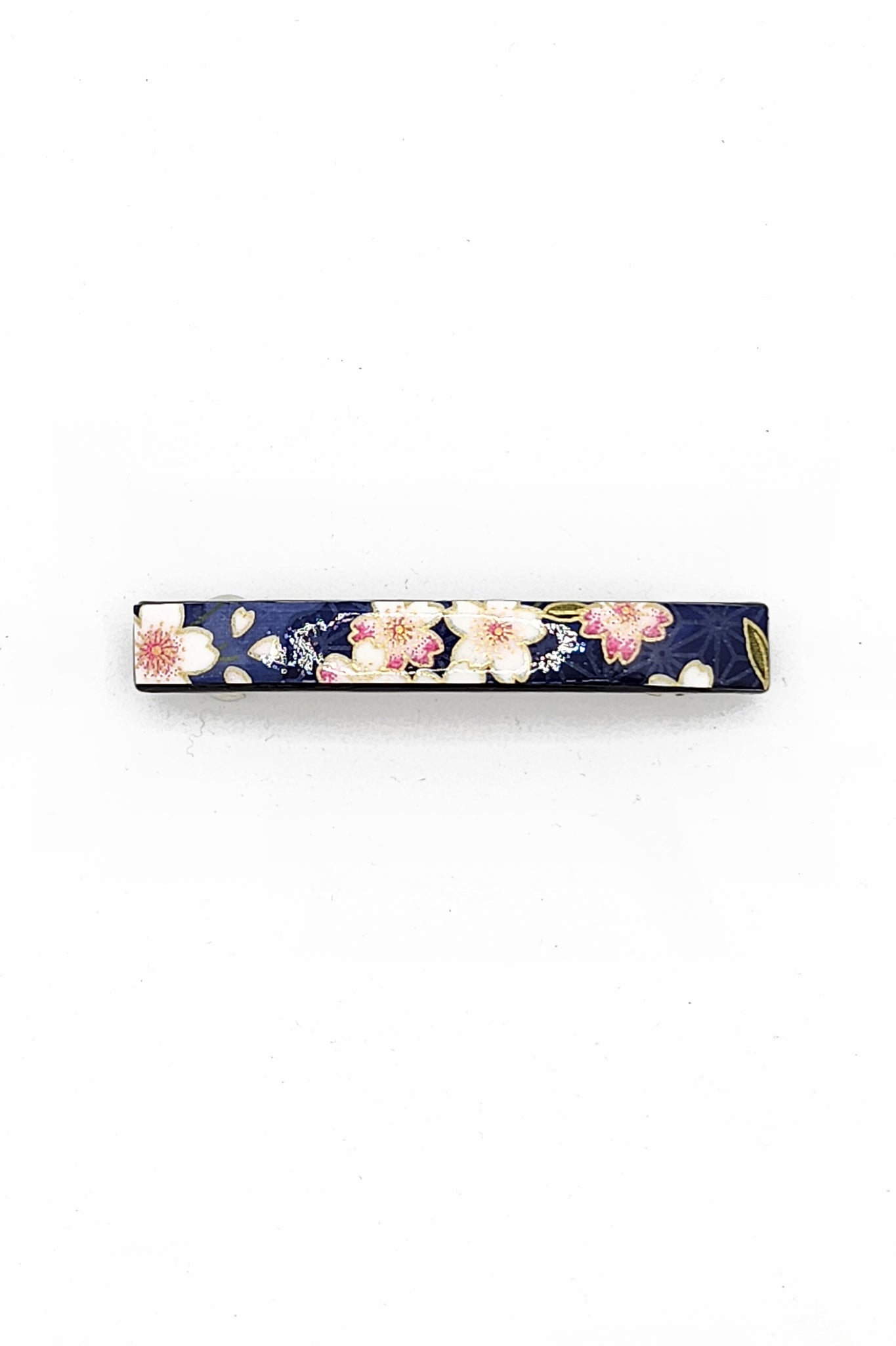 Barrette mince WAKA Sakura bleu - Fleurs d'Ascenseurs