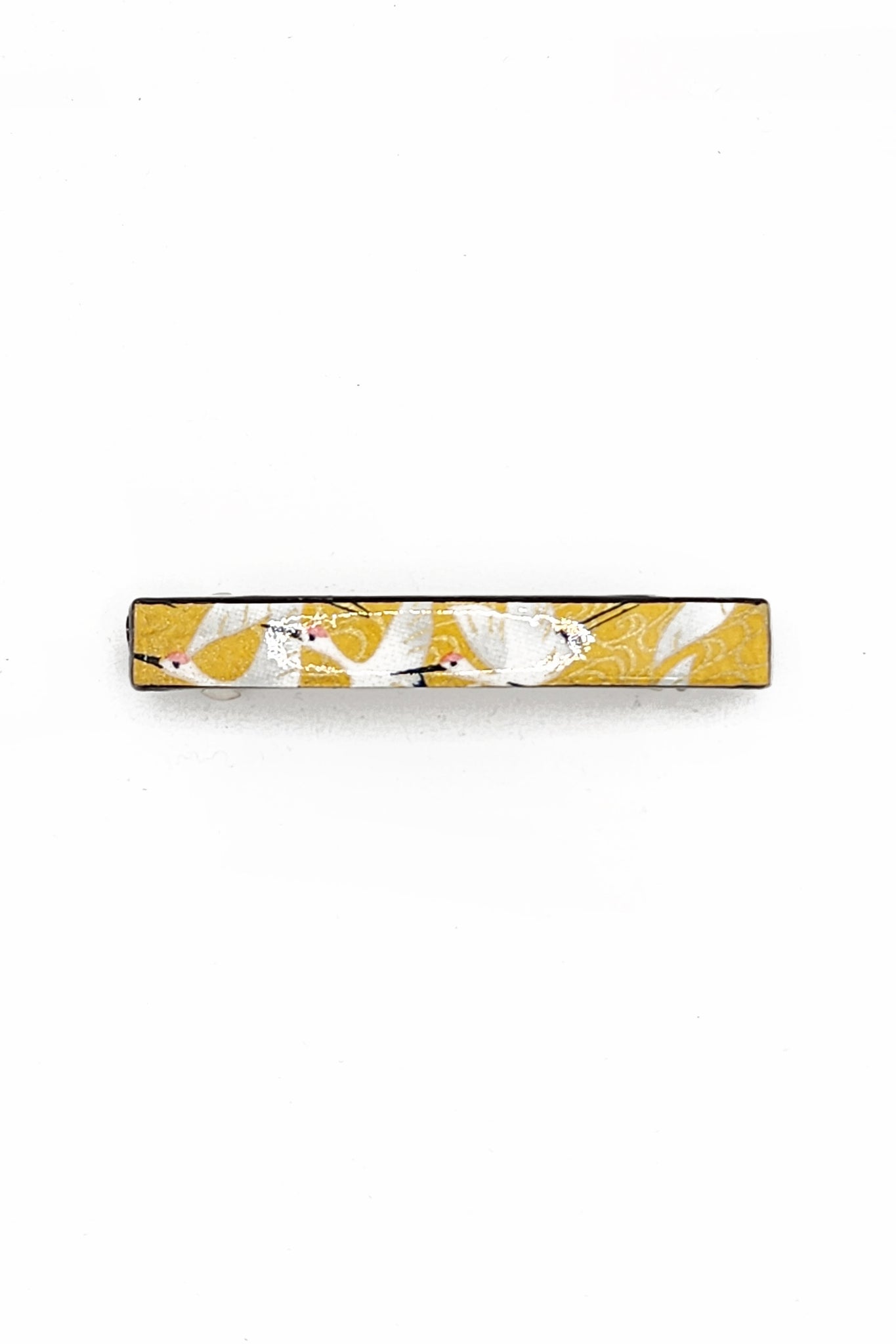 Barrette mince WAKA Grues jaunes - Fleurs d'Ascenseurs