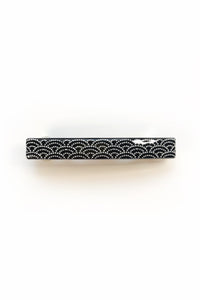 Barrette mince WASHI Nami point noir - Fleurs d'Ascenseurs