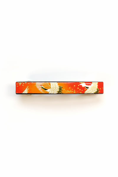 Barrette mince WASHI Envol orange - Fleurs d'Ascenseurs