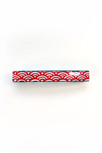 Barrette mince WASHI Nami rouge - Fleurs d'Ascenseurs