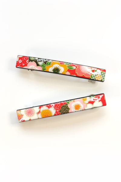 Barrette mince WASHI Hanamatsuri - Fleurs d'Ascenseurs