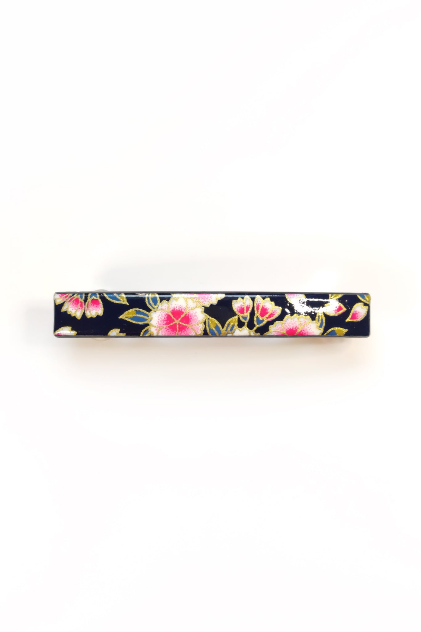 Barrette mince WASHI Prunier violet - Fleurs d'Ascenseurs