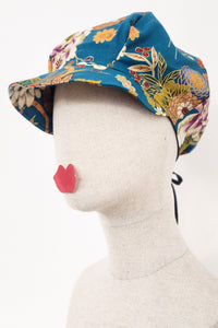 Casquette KAME Hanabi turquoise - Fleurs d'Ascenseurs