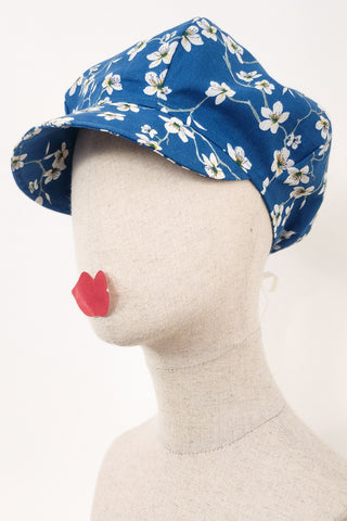 Casquette KAME Amandiers turquoise - Fleurs d'Ascenseurs
