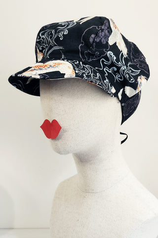 Casquette KAME Carpes noires - Fleurs d'Ascenseurs