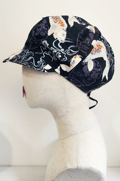 Casquette KAME Carpes noires - Fleurs d'Ascenseurs