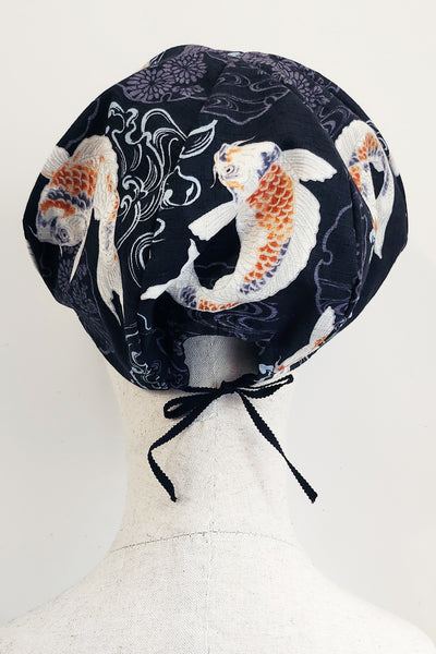 Casquette KAME Carpes noires - Fleurs d'Ascenseurs