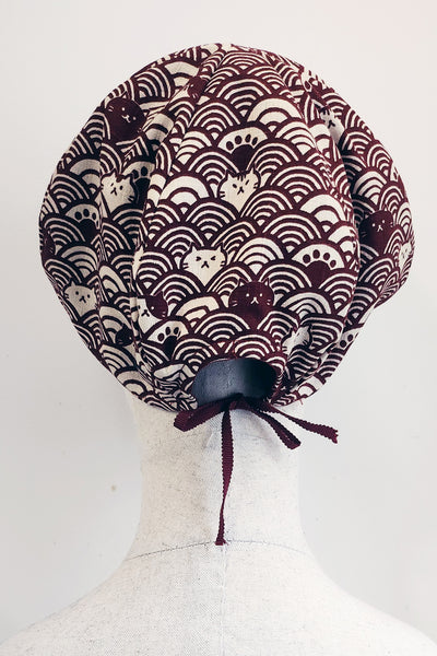 Casquette KAME Neko bordeaux - Fleurs d'Ascenseurs