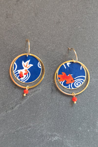 Boucles d'oreilles ASAHI Poissons marine