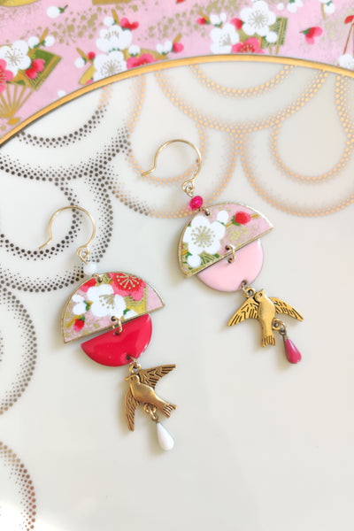 Boucles d'oreilles BYZANCE Douceur rose