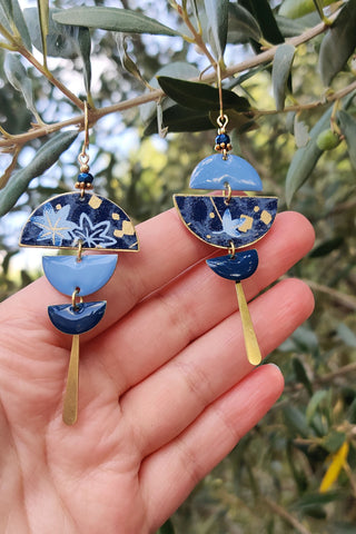Boucles d'oreilles BYZANCE Blue moon