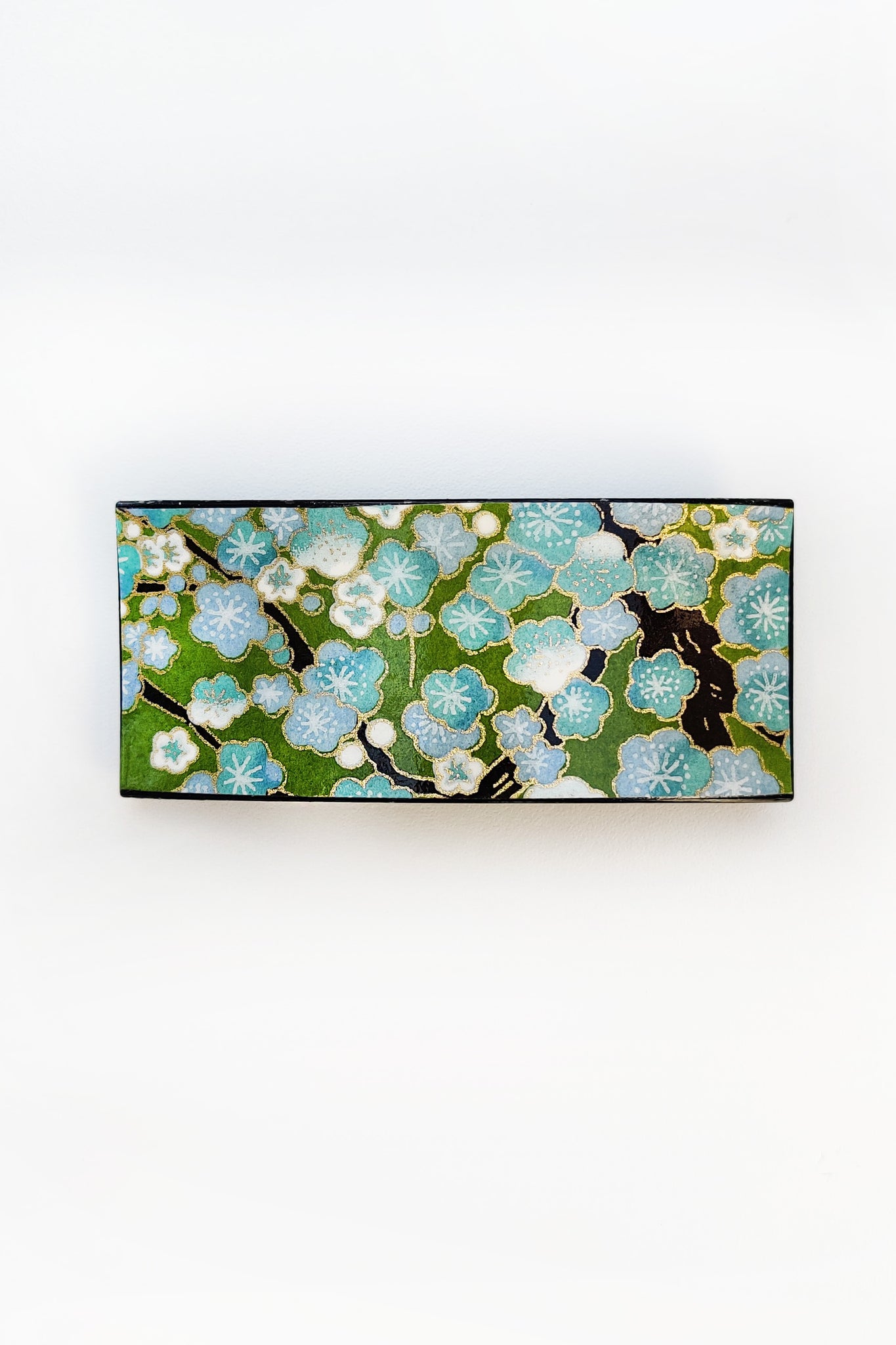 Barrette large TANKA "Ume vert"