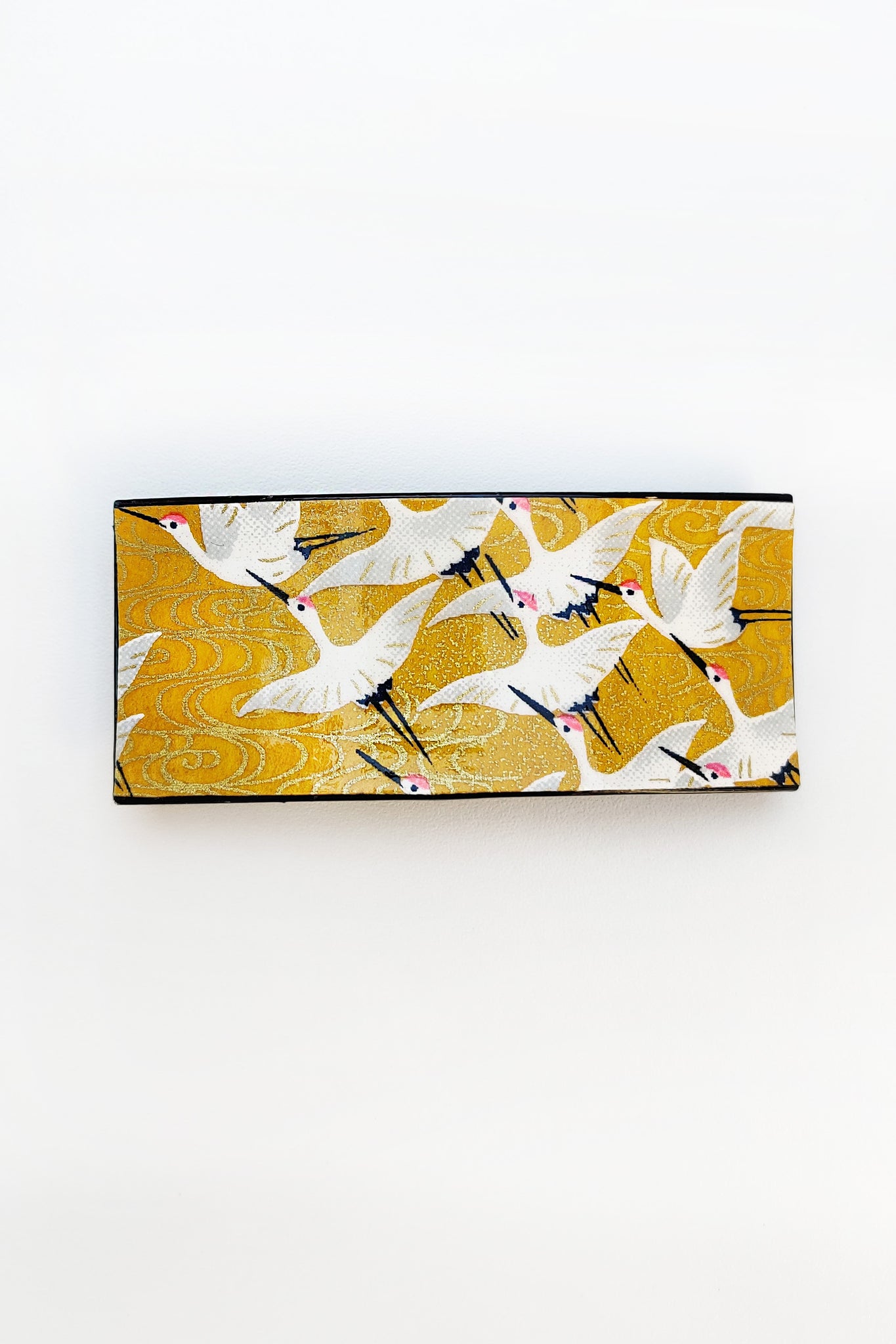Barrette large TANKA "Grues jaunes"
