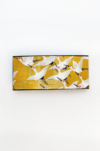 Barrette large TANKA "Grues jaunes"