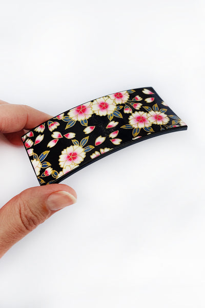 Barrette large TANKA "Prunier violet"