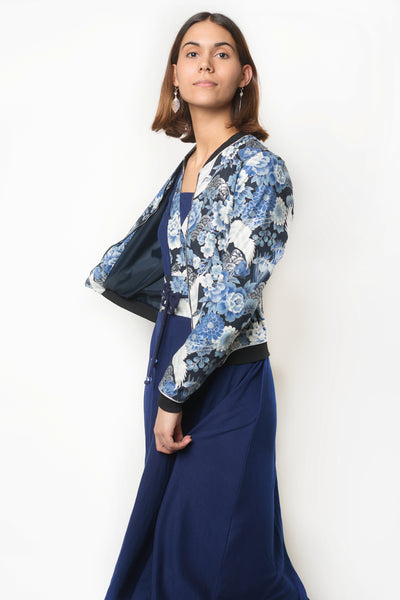 Veste bombers SHURI Grues argent