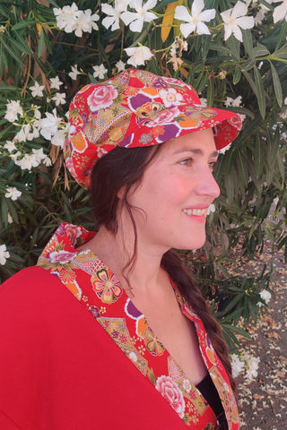 Casquette KAME Hexagone rouge