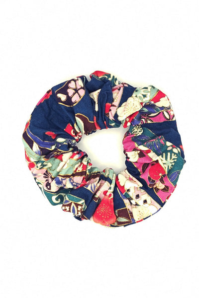 Chouchou tissus japonais marine