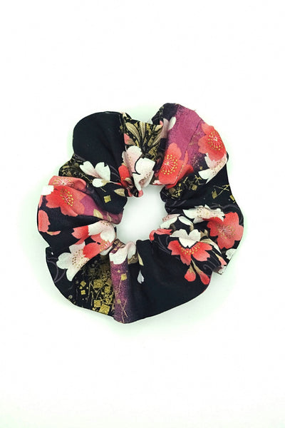 Chouchou tissu japonais fleurs de sakura