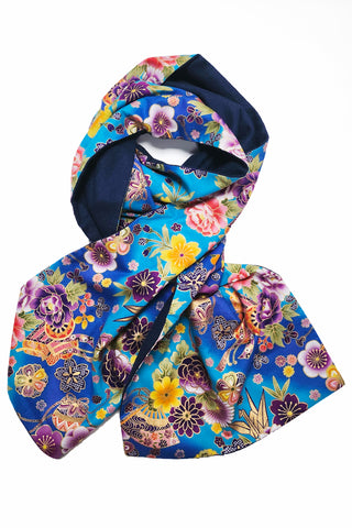 Echarpe MIRE Chariot fleuri turquoise - Fleurs d'Ascenseurs