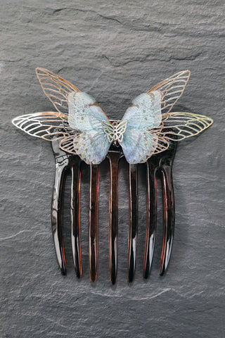 Grand peigne papillon PSYCHÉ - Fleurs d'Ascenseurs