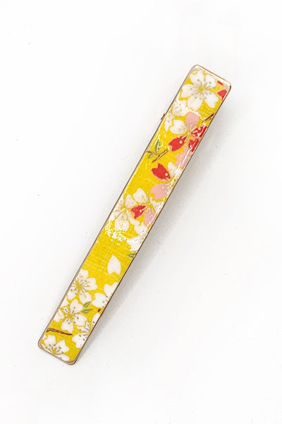 Grande Pince Pélican WASHI Cerisier jaune - Fleurs d'Ascenseurs
