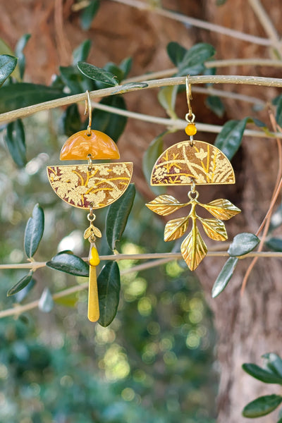 Boucles d'oreilles BYZANCE Herbes folles
