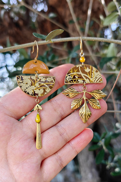 Boucles d'oreilles BYZANCE Herbes folles