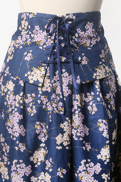 Jupe COLCHIQUE Sakura marine - Fleurs d'Ascenseurs