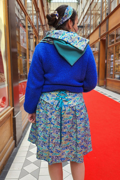 Jupe HANJU Ume turquoise