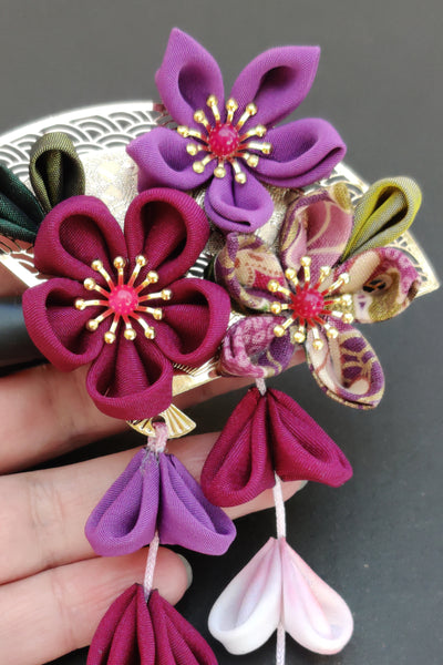 Barrette HANA Margueritte violette