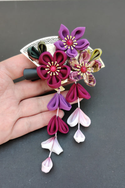 Barrette HANA Margueritte violette