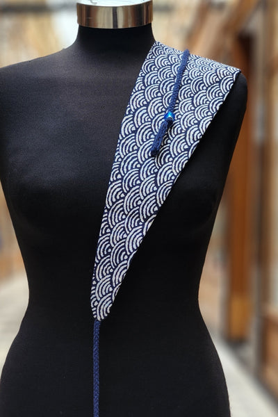 Ceinture OBI Grand Nami indigo -Fleurs d'Ascenseurs