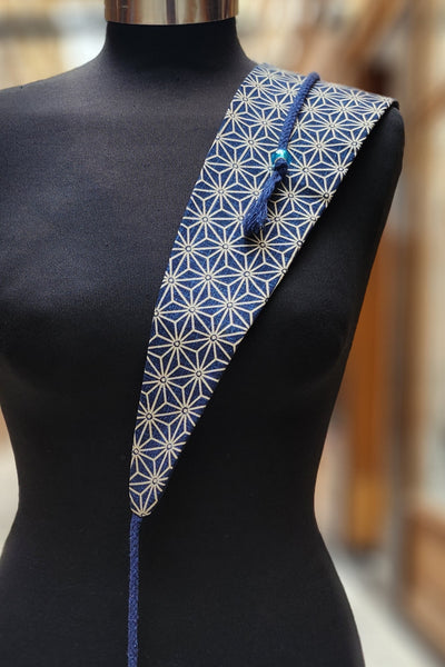 Ceinture OBI Grand asanoha marine - Fleurs d'Ascenseurs