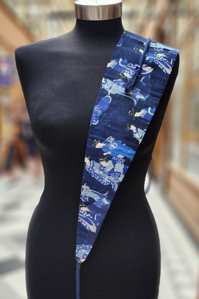 Ceinture OBI Geisha indigo - Fleurs d'Ascenseurs