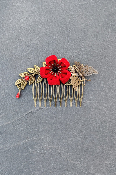 Peigne kanzashi ADORATION
