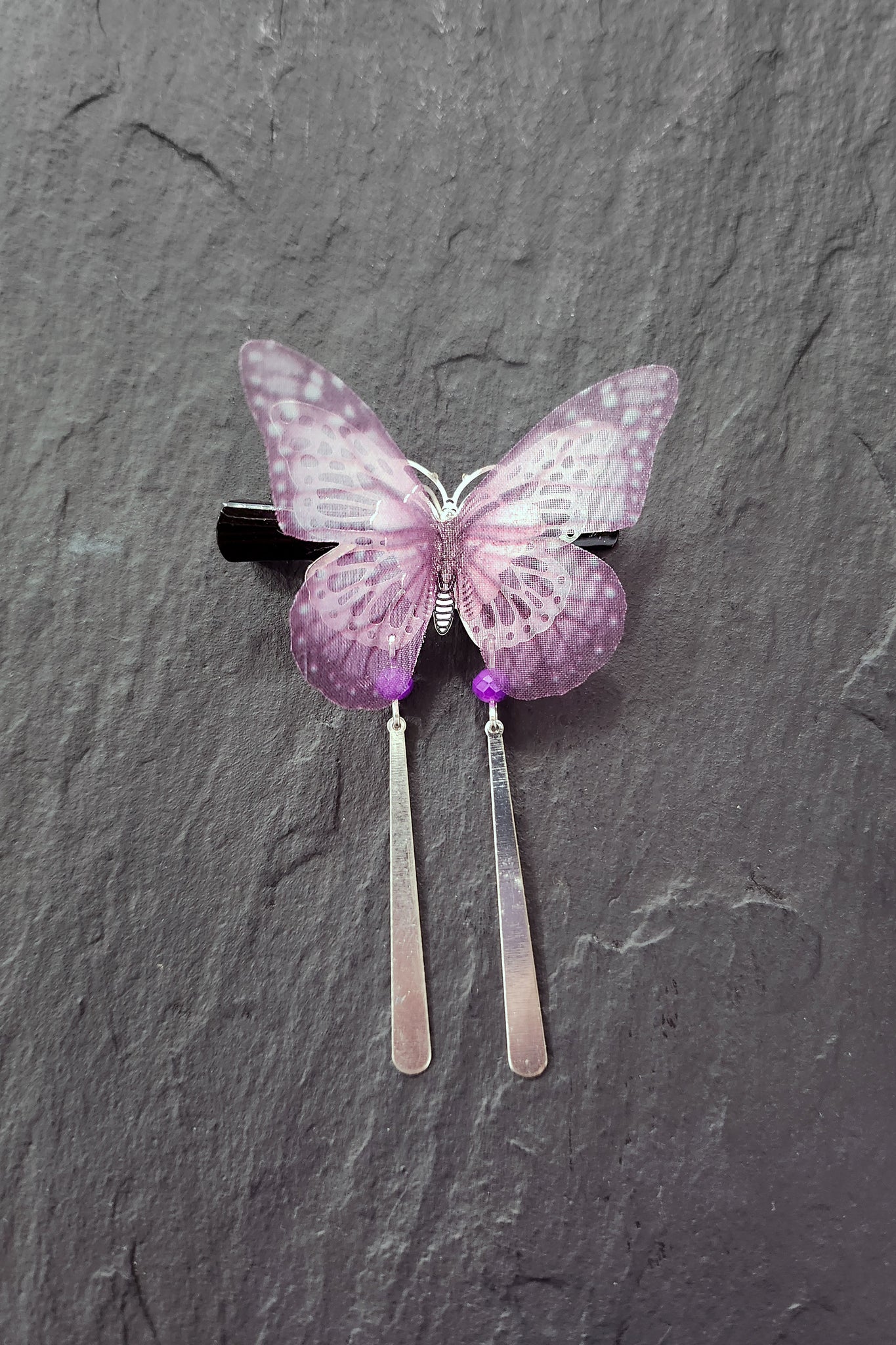 Pince PAPILLON FILANT Violet - Fleurs d'Ascenseurs