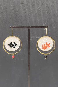 Boucles d'oreilles ASAHI Poissons argent - Fleurs d'Ascenseurs