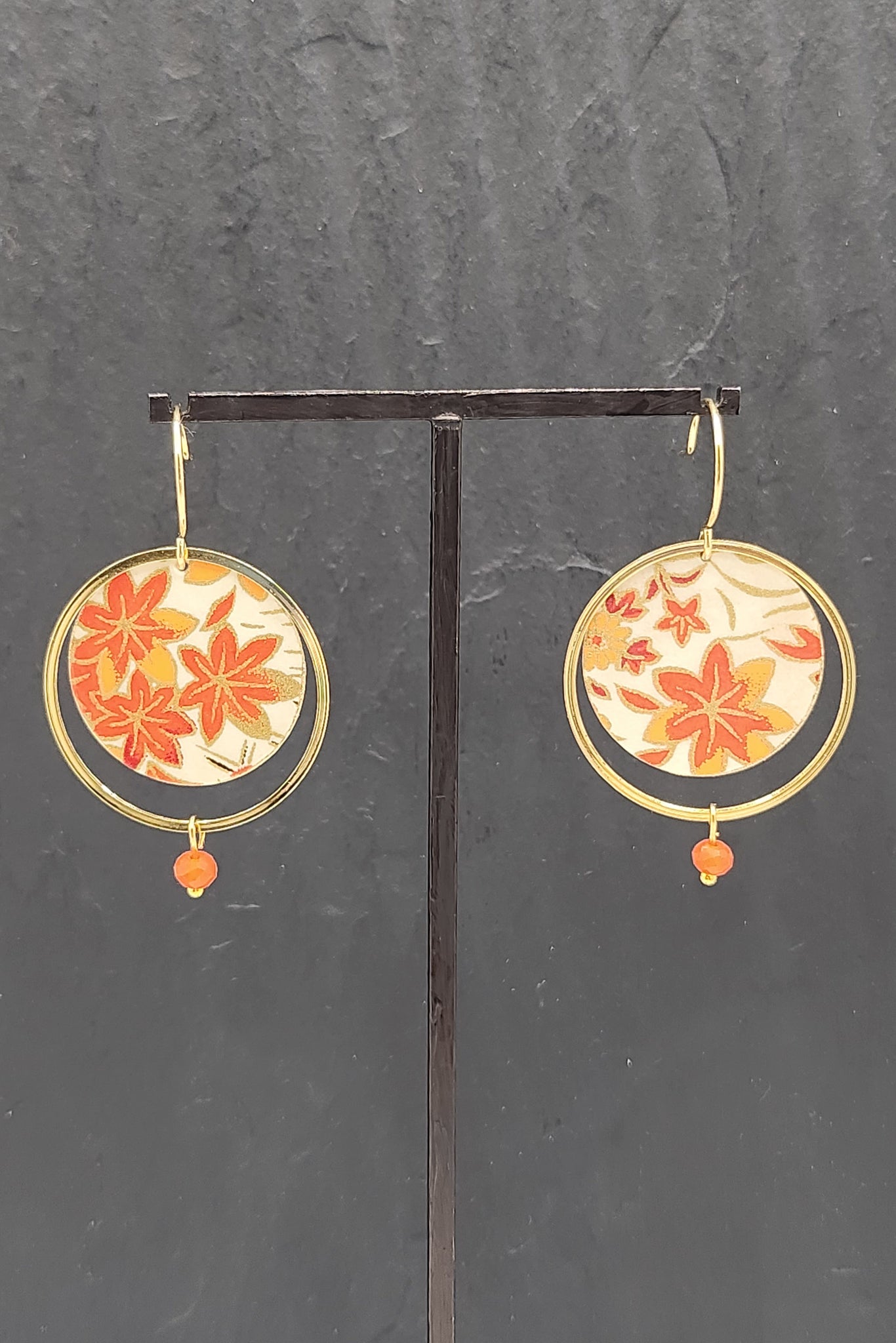Boucles d'oreilles ASAHI Erable - Fleurs d'Ascenseurs