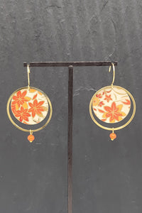 Boucles d'oreilles ASAHI Erable - Fleurs d'Ascenseurs