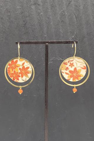 Boucles d'oreilles ASAHI Erable - Fleurs d'Ascenseurs