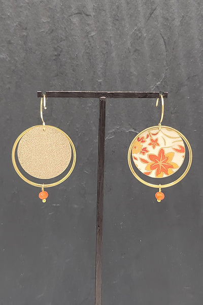 Boucles d'oreilles ASAHI Erable - Fleurs d'Ascenseurs