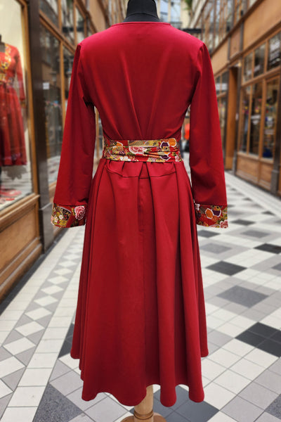 Robe NAGOYA Hexagone rouge - Fleurs d'Ascenseurs