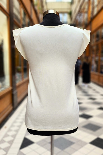 T-shirt NAOKO Shiro - Fleurs d'Ascenseurs