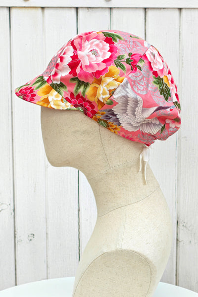 Casquette KAME Grues argent rose