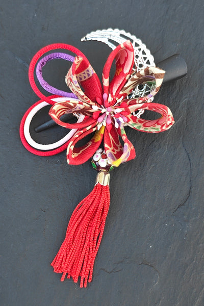 Barrette TOURNESOL Hana rouge