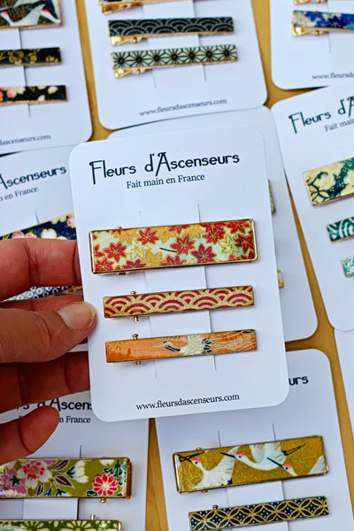 TRIO de petites pinces WASHI Momiji